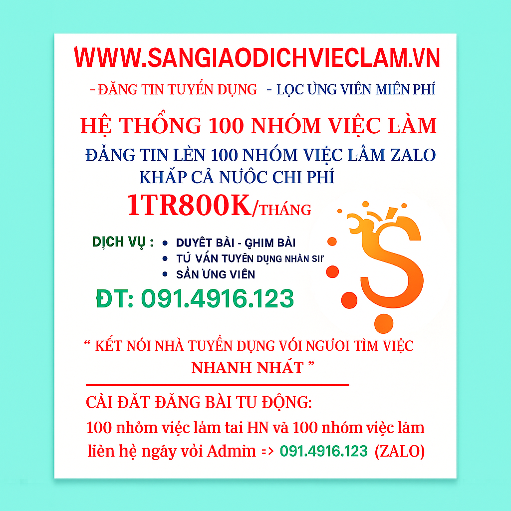 Danh sach 100 Group viec lam ZALO