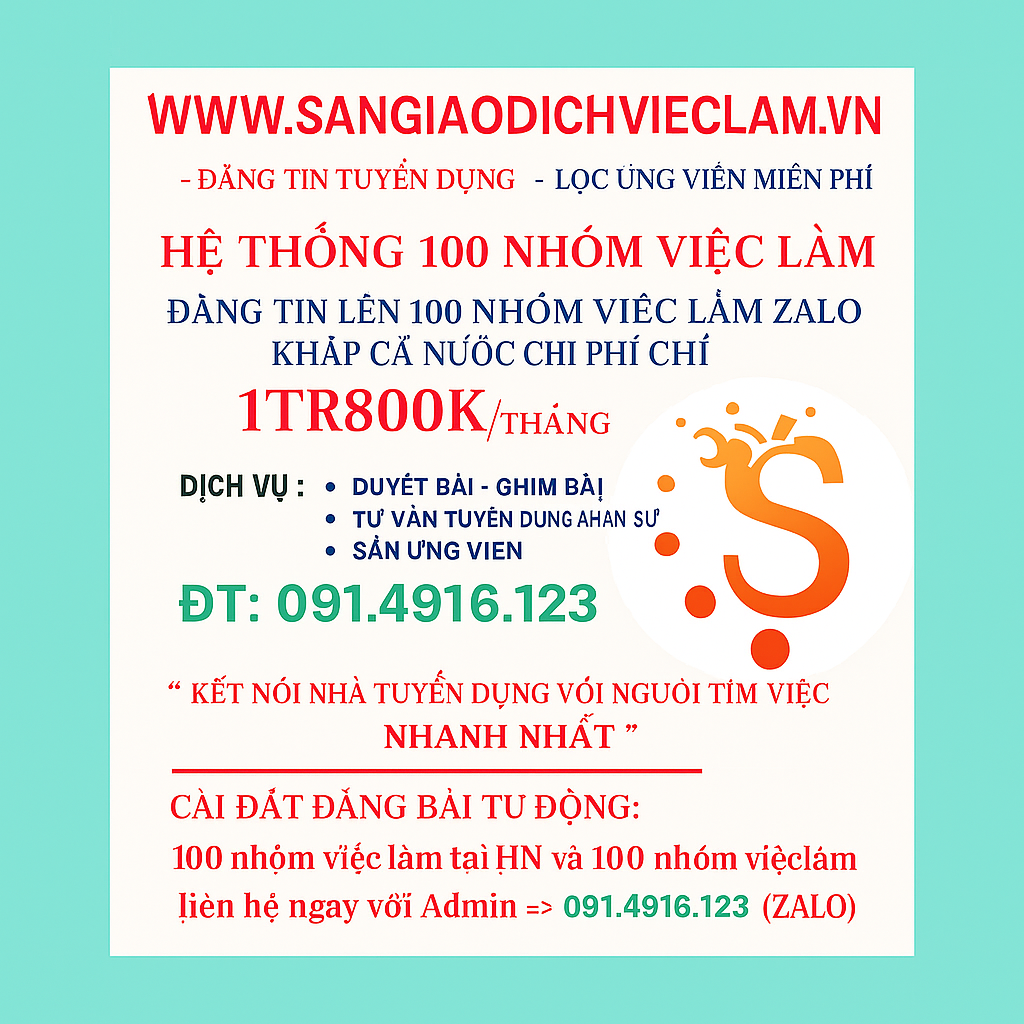 Danh sach 100 Group viec lam ZALO